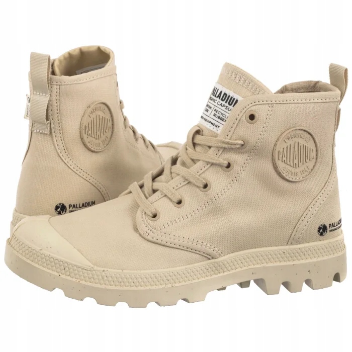 Boty Tenisky nad kotník Dámské Palladium Pampa Organic Sahara Béžová