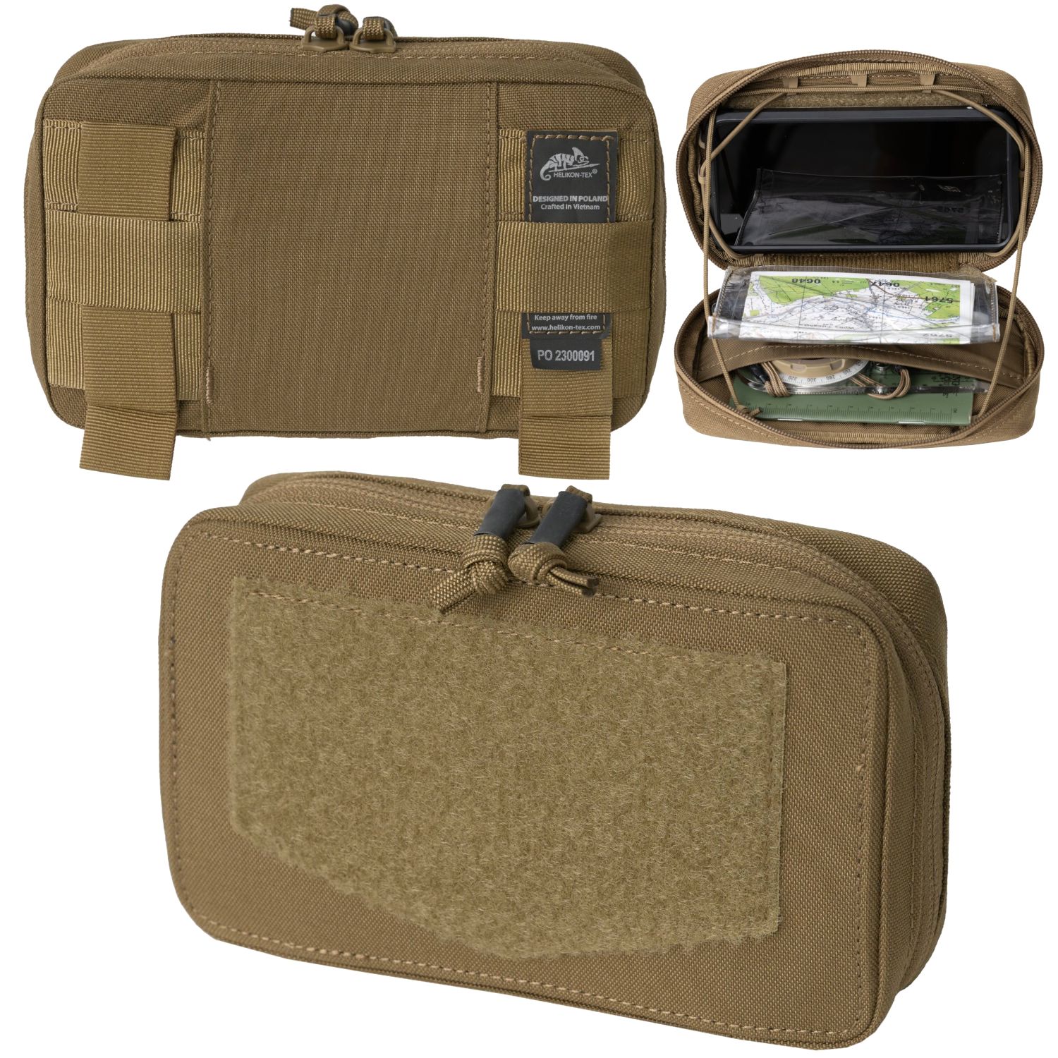 Taktická kapsa na telefon a mapy Helikon Guardian Admin Pouch Coyote