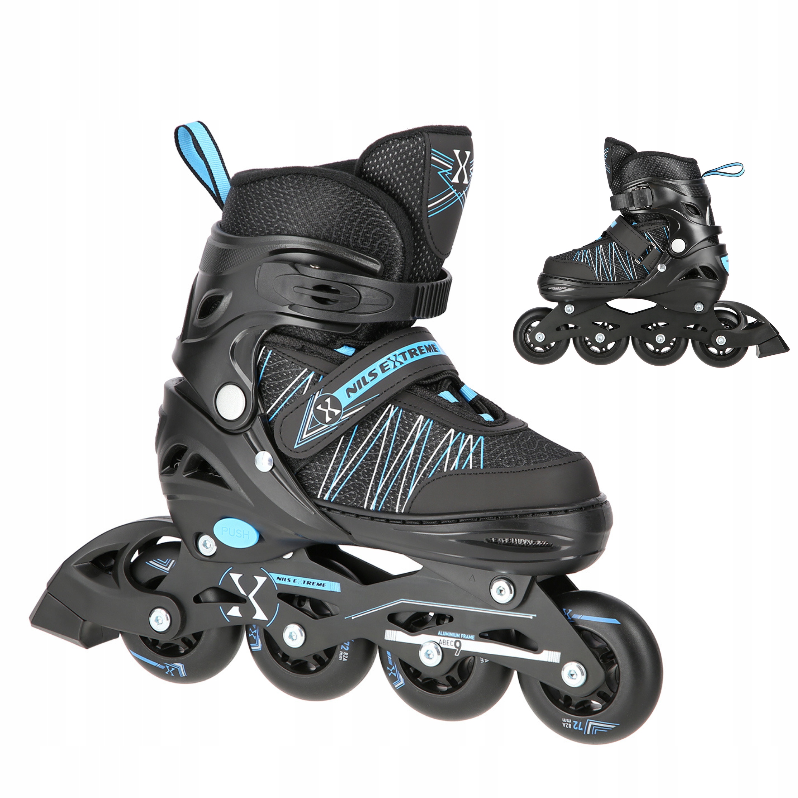 Brusle 2v1 2v1 Nastavitelné Brusle 2v1 Chlapecké Modré 35-38 Nils