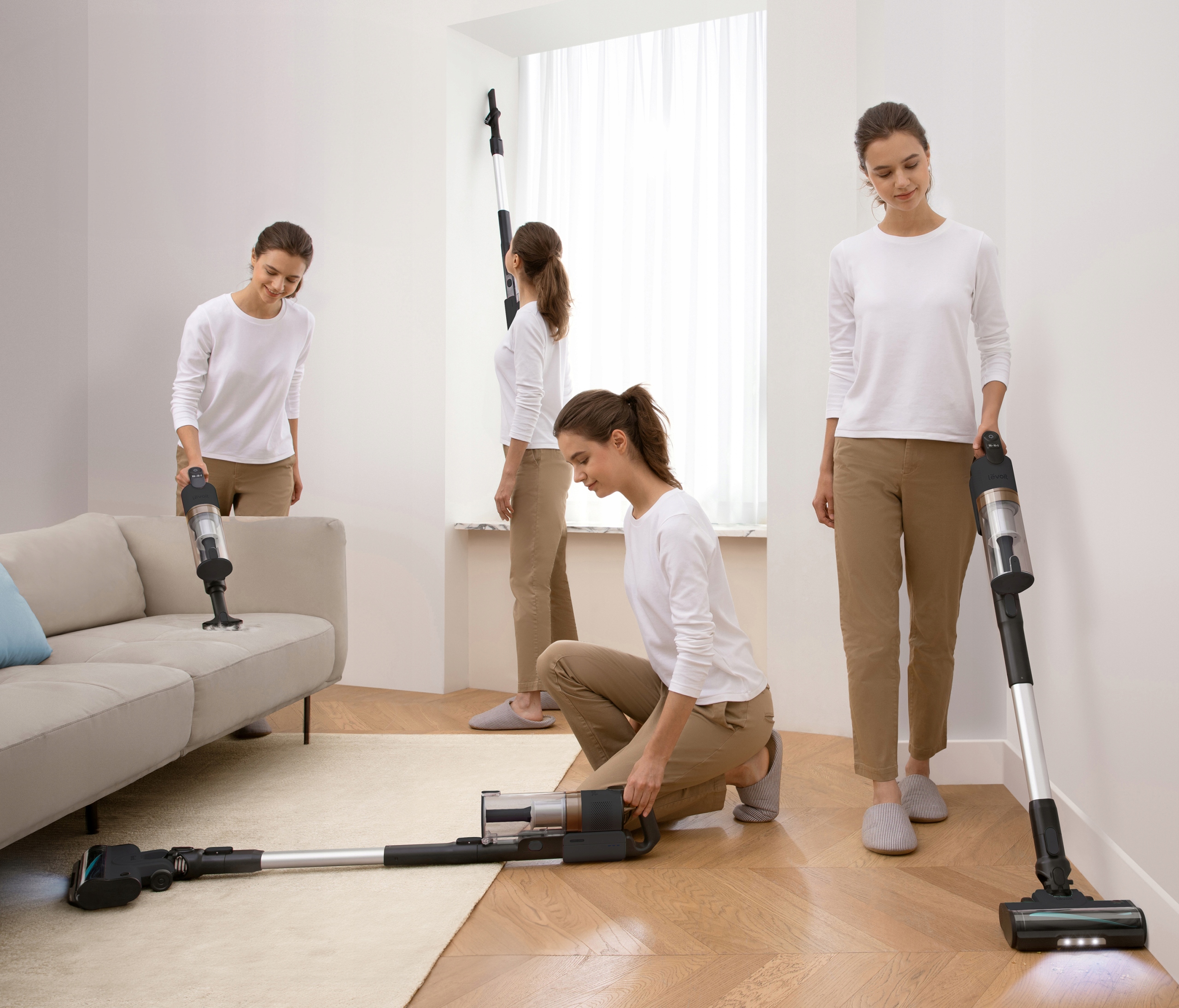 Levoit LVAC-200 odkurzacz bezprzewodowy 2w1 lekki 50min pracy szary +akces.