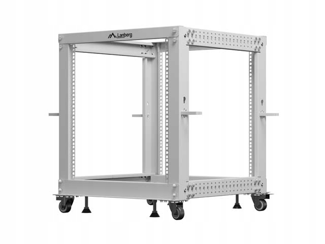 Lanberg Otvorený Rack 19" 9U 600X600-1100 Nastaviteľný Šedý