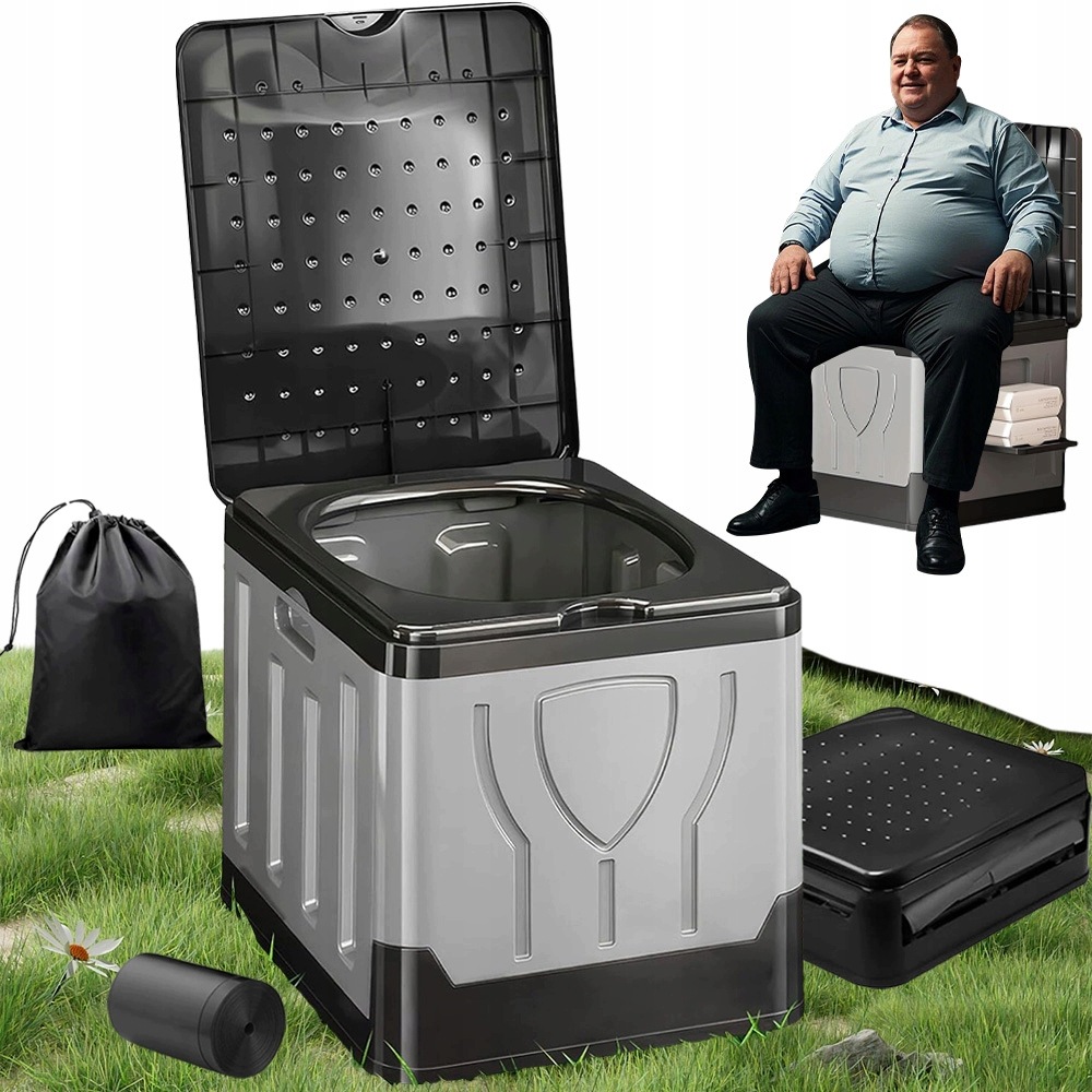 Turistická Přenosná Bivakovací Toaleta Skládací Wc Velká Stolička Box