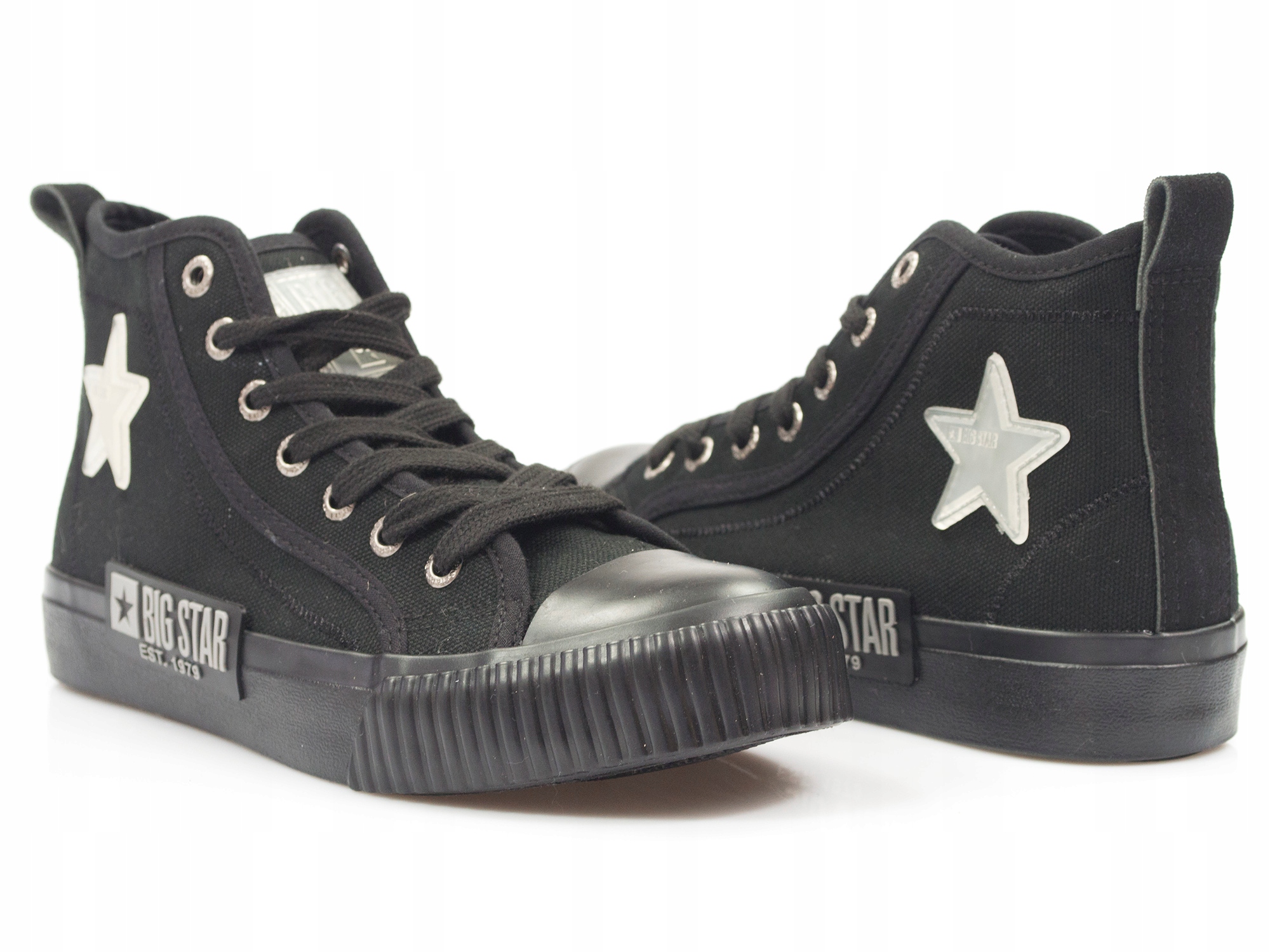 

Wysokie trampki Big Star JJ274380 tekstylne Czarne
