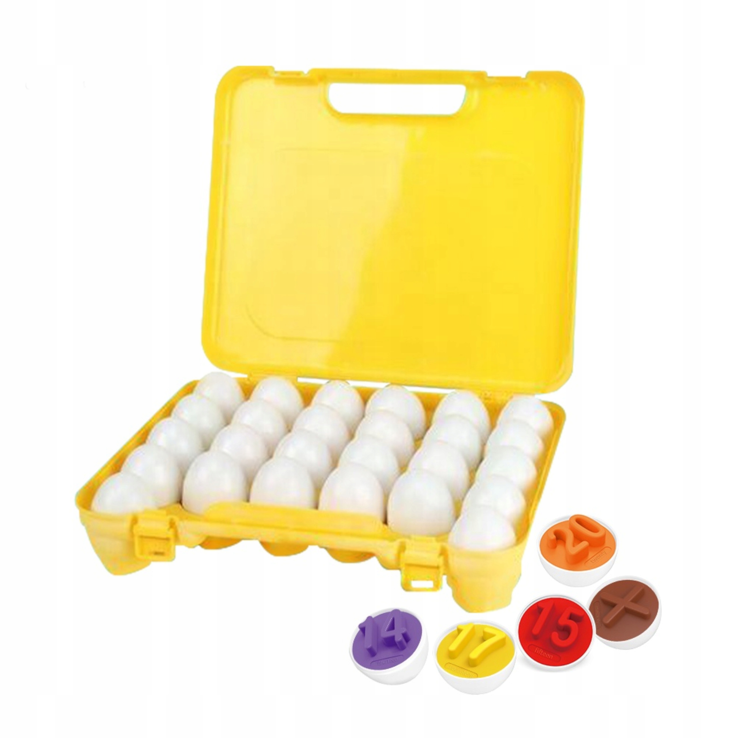 Układanka sorter jajka Montessori cyfry DF27 Płeć Chłopcy Dziewczynki