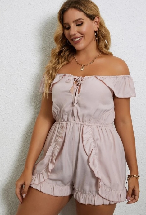 SHEIN KOMBINÉZA PLUS SIZE RUŽOVÁ CASUAL 48 LFC