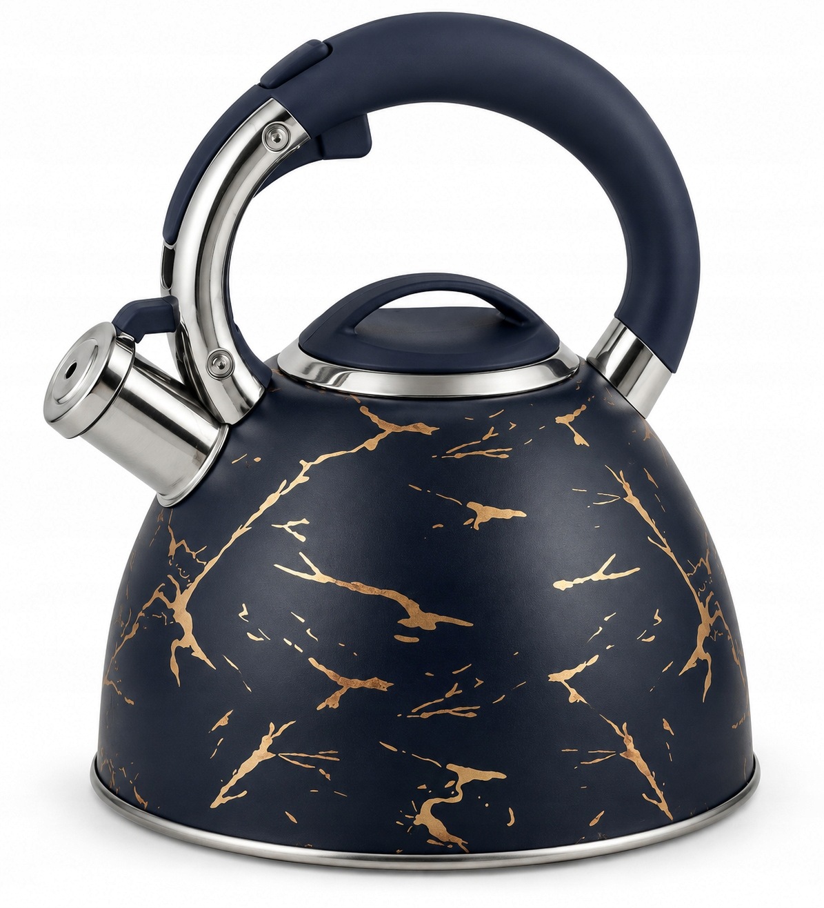 Ocelový Konvice s píšťalkou, barevná, indukční, plynová, 3 l EdenBerg Premium