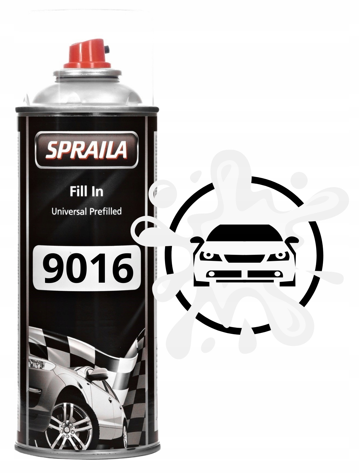 2K Akryl Ral 9016 Półpołysk Biały Drogowy Utwardzaczem Spray 400ML