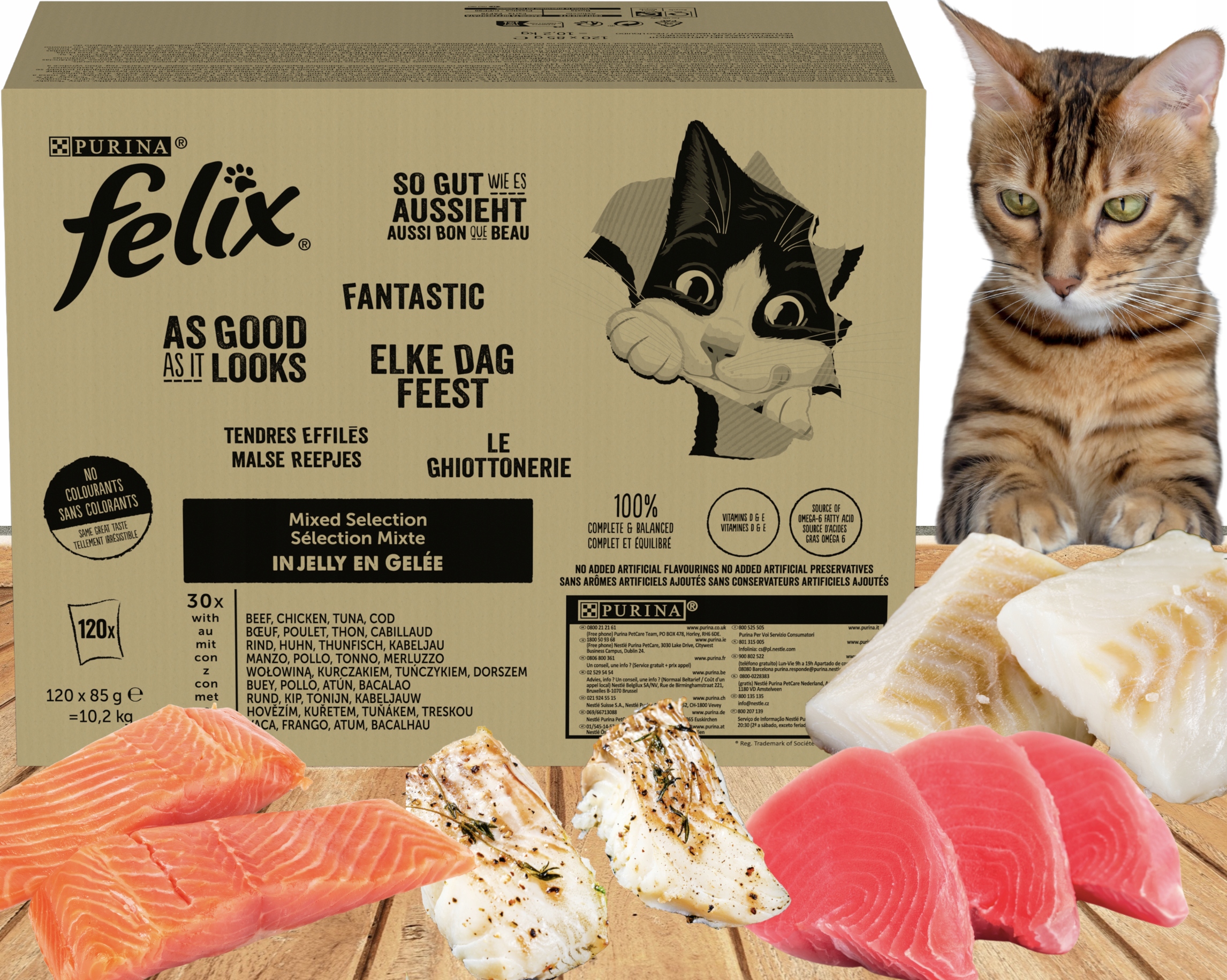 Purina Felix Fantastic Duo mokré krmivo pro kočky 120x85g