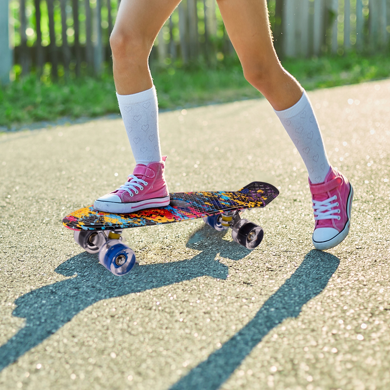 SKATEBOARD FISZKA BOARD ŽIARENÉ RGB LED KOLESÁ značky MalPlay