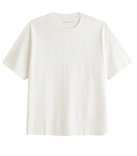 tričko Hollister Abercrombie&Fitch tričko XL/XXL heavyweight krémová