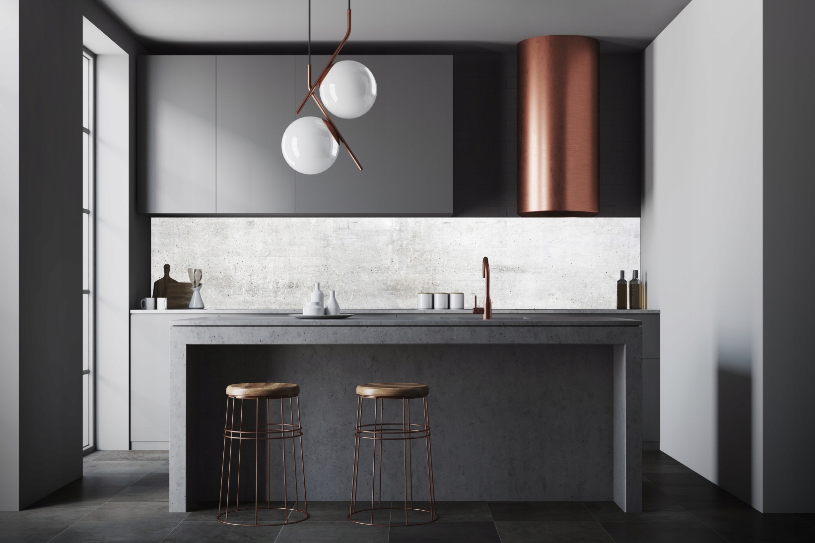 FOTOTAPETA DO KUCHNI BETON MUR SZARY 180x60cm Kod producenta FOTOTAPETA DO KUCHNI ZMYWALNA