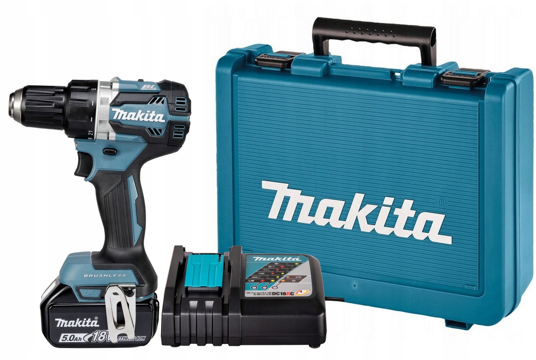 Makita DDF484RT1E Wiertarko Wkrętarka Bezszczotkowa 18V 54NM 1x 5.0AH