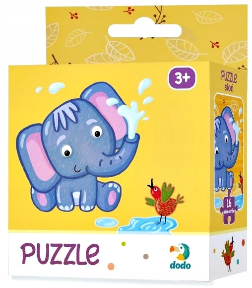 

Puzzle Układanka Zwierzątka 16 Elementów Słonik