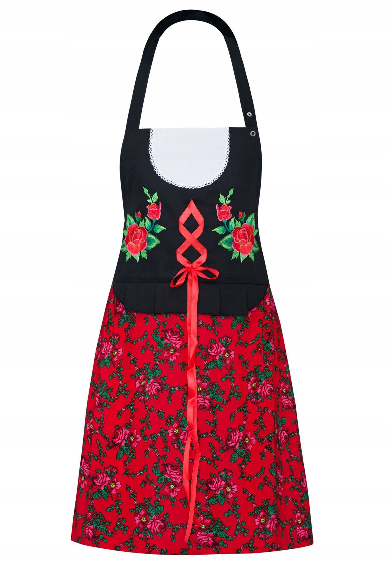 Lidová zástěra stylizovaný korzet květiny