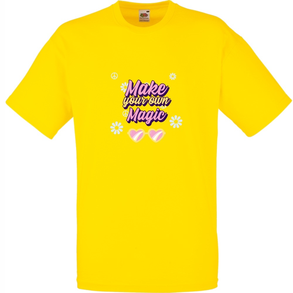 

Koszulka make your own magic XXL żółta jaskrawa