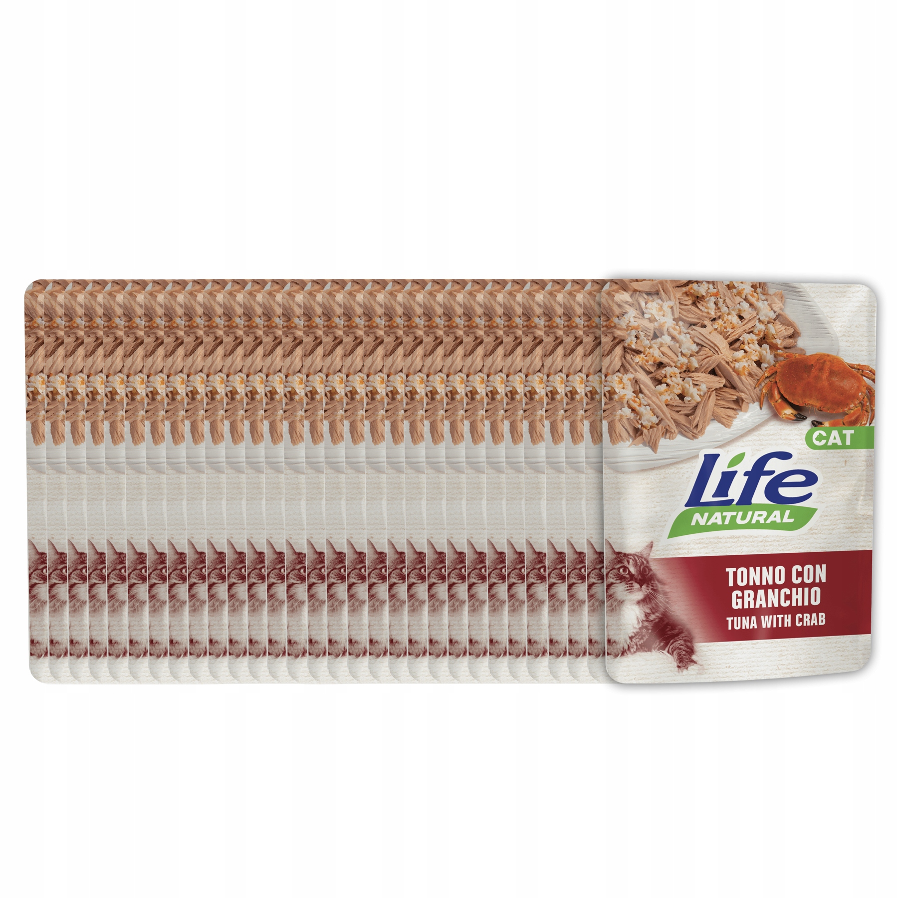 Levně Life Cat Natural Krmivo pro kočky kapsička Set 30x70g Tuňák Krab