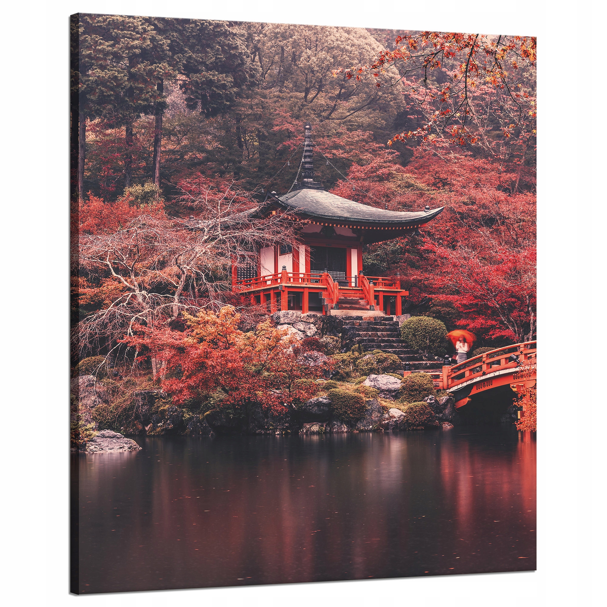 Obraz na plátně Barevné stromy Japonský styl Klid 80x100 cm