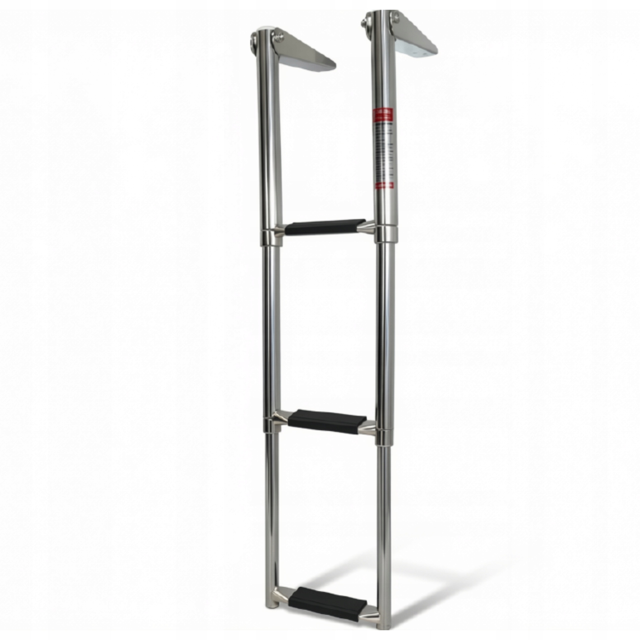 Teleskopický jachtový žebřík 3 stupně, protiskluzový, nerezový, 860 mm