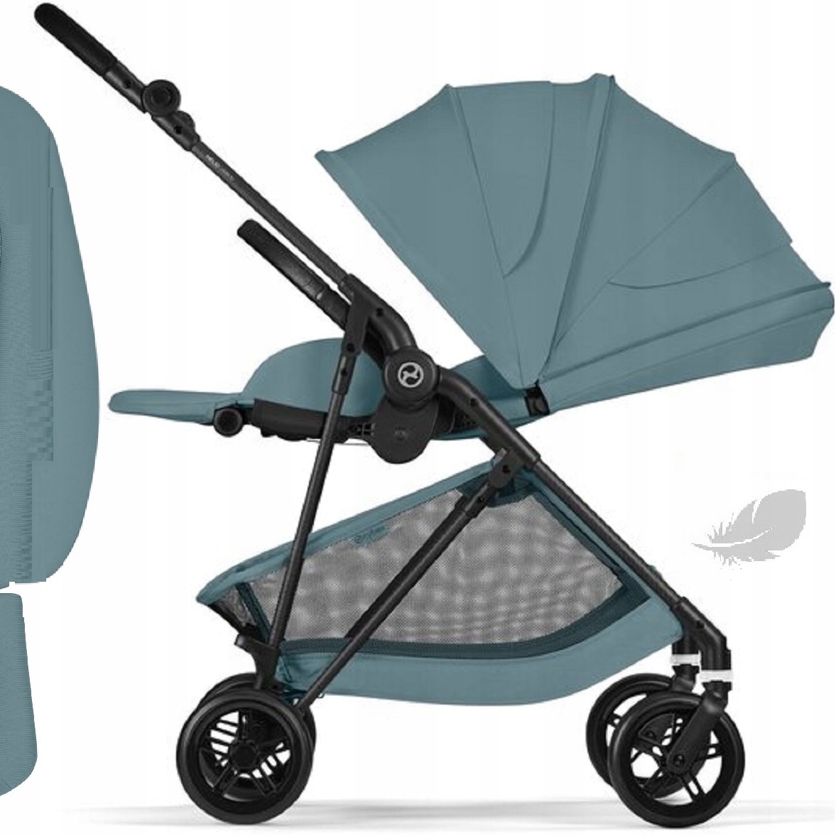 Cybex Wózek Melio Carbon 3.0 2026 lekki 5,9 kg tyłem/przodem, Stormy Blue