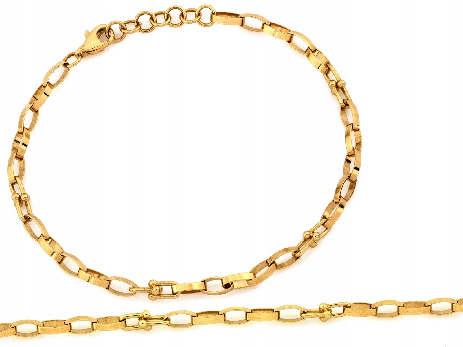 Zlatý náramek 585 14k oválné články 3.2mm 4.05g velikost 19 elegantní