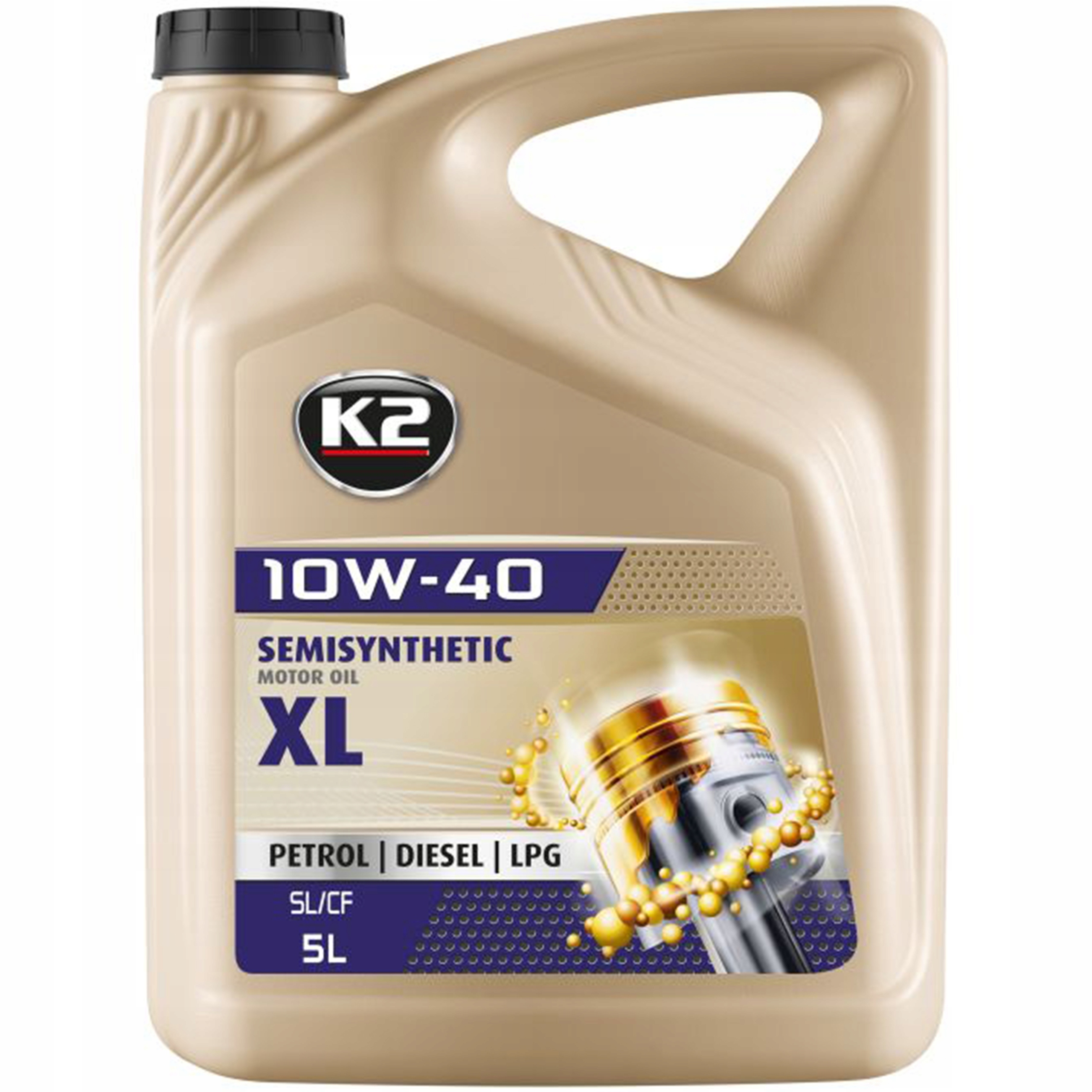 K2 Polosyntetický motorový olej Texar 10W-40 XL 5L O2045E