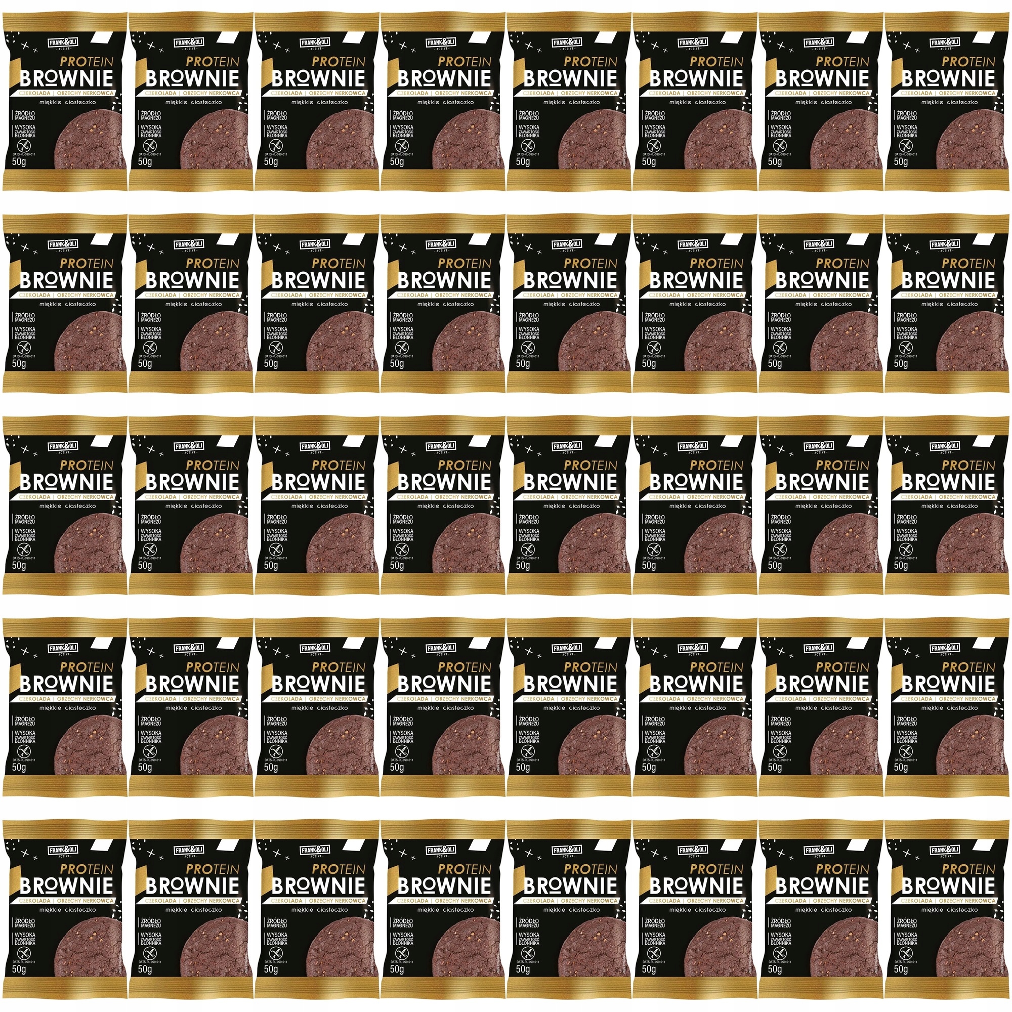 Zestaw ciasteczek Frank&Oli Ciasteczko proteinowe Brownie Czekolada 40 szt.