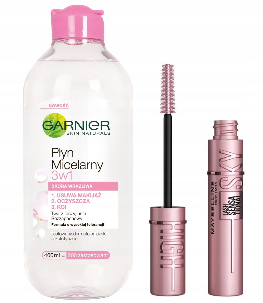 

Maybelline Sky High Płyn micelarny Garnier Zestaw