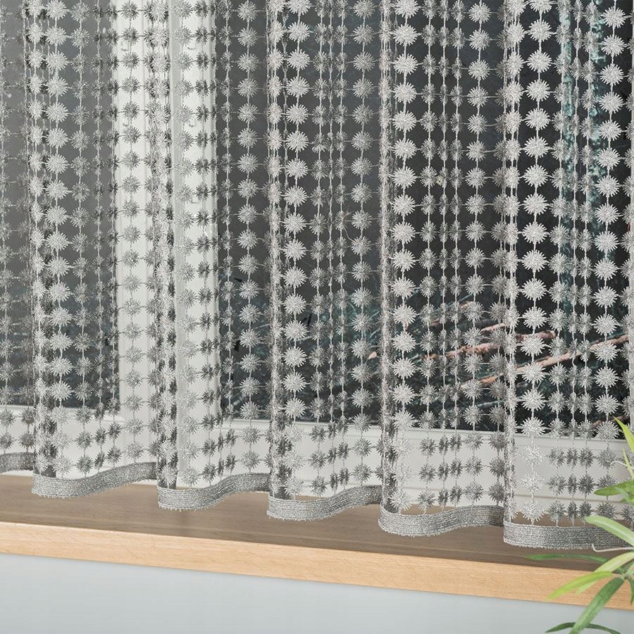 Mg Záclona Závěsa Šedá Guipure lesklá 61789/5 300x160