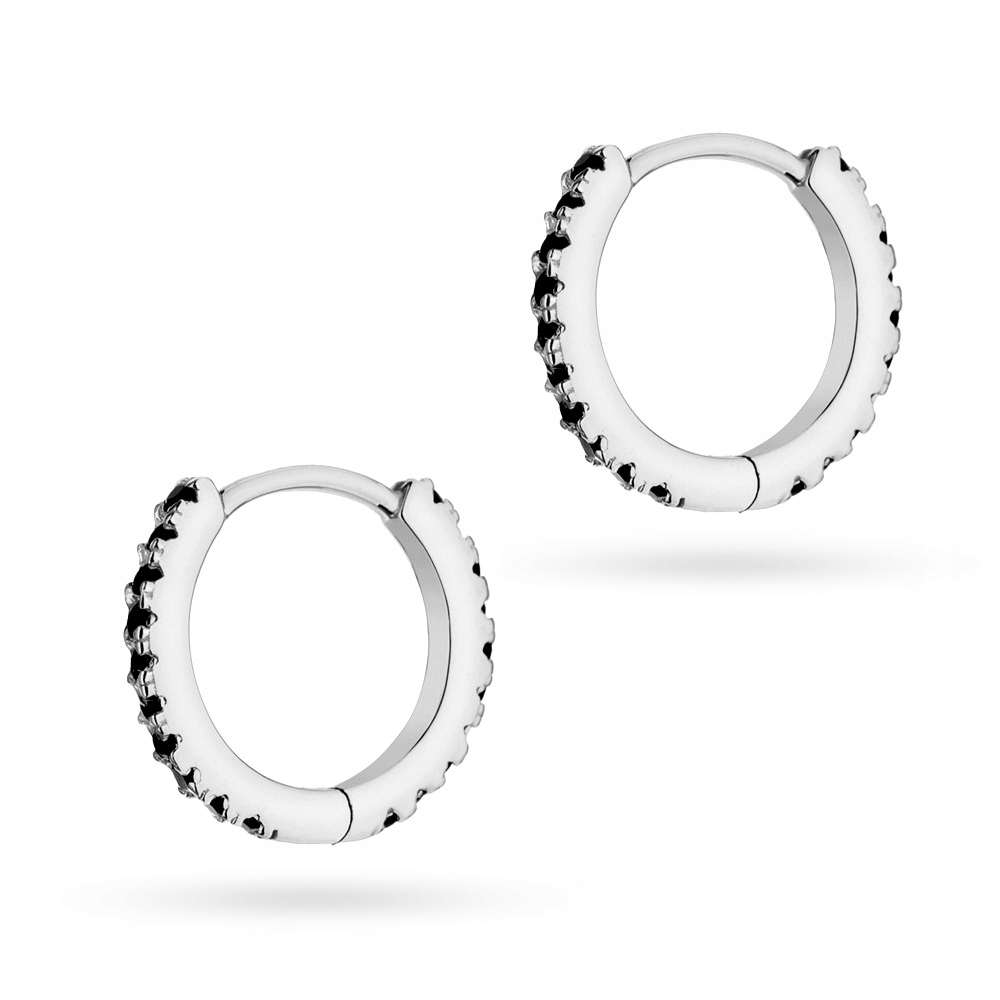 

Srebrne Kolczyki pr. 925 Kółka z Cyrkoniami 10mm