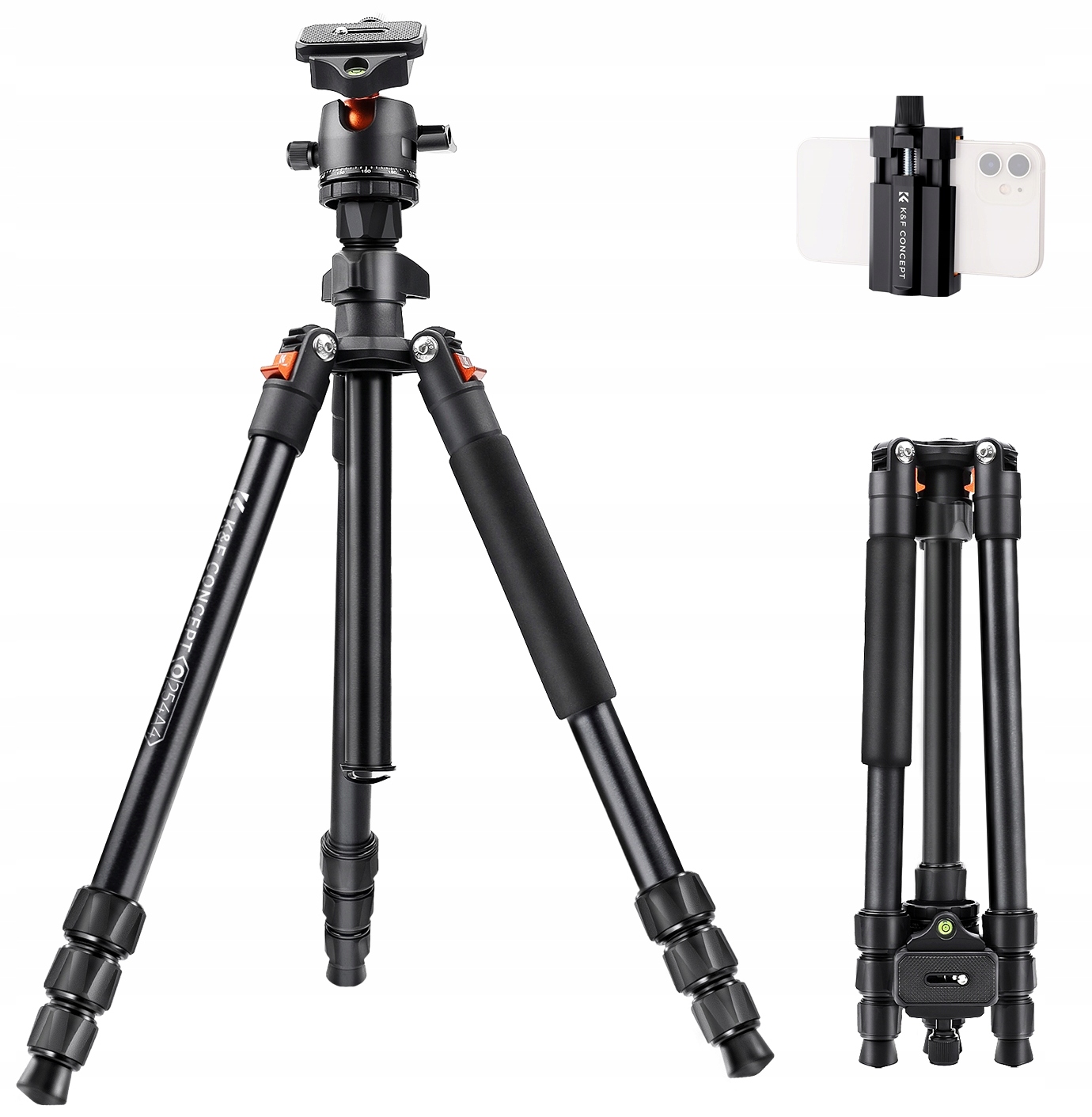 Tripod Stativ Pro Fotoaparát 3D hlava držáku telefonu K&f