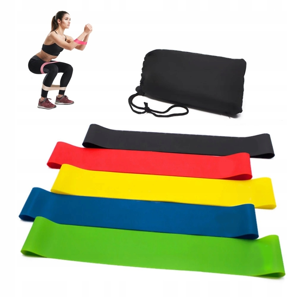 

Gumy Oporowe Do Ćwiczeń Treningowe Fitness 5 Sztuk