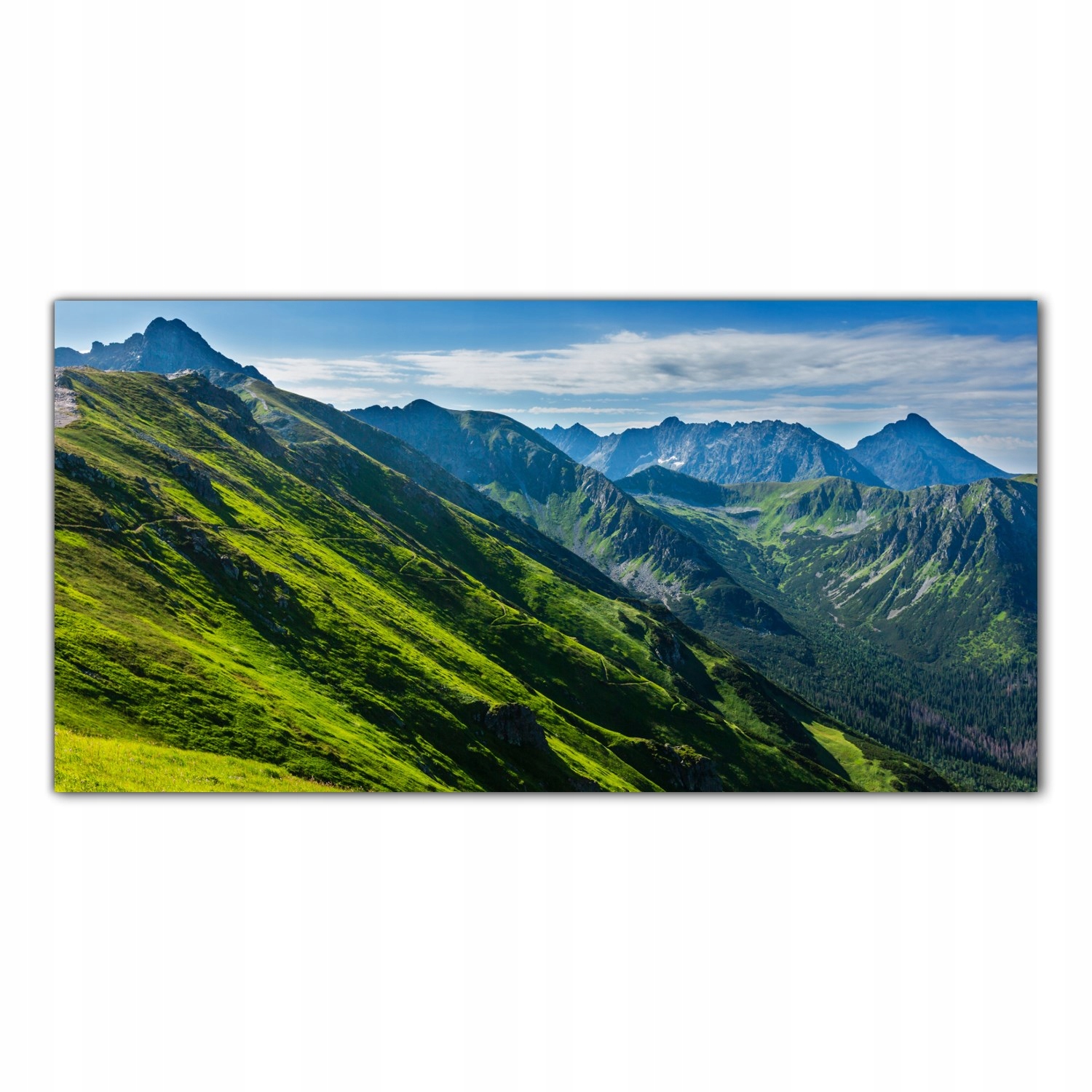 Hory Léto Krajina 140x70 Tvrzené sklo lacobel