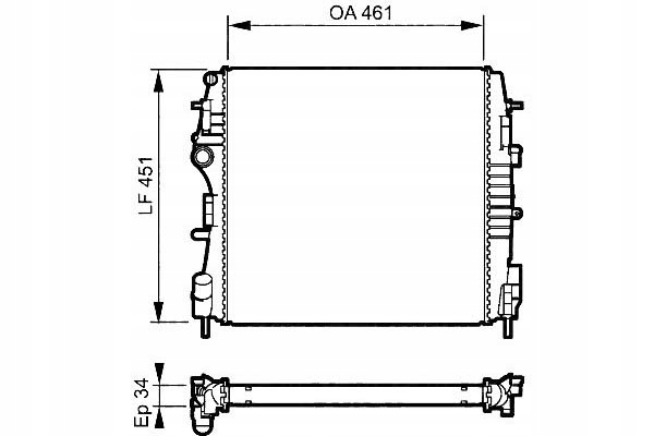 VALEO CHŁODNICA RENAULT KANGOO VALEO Producent części Valeo