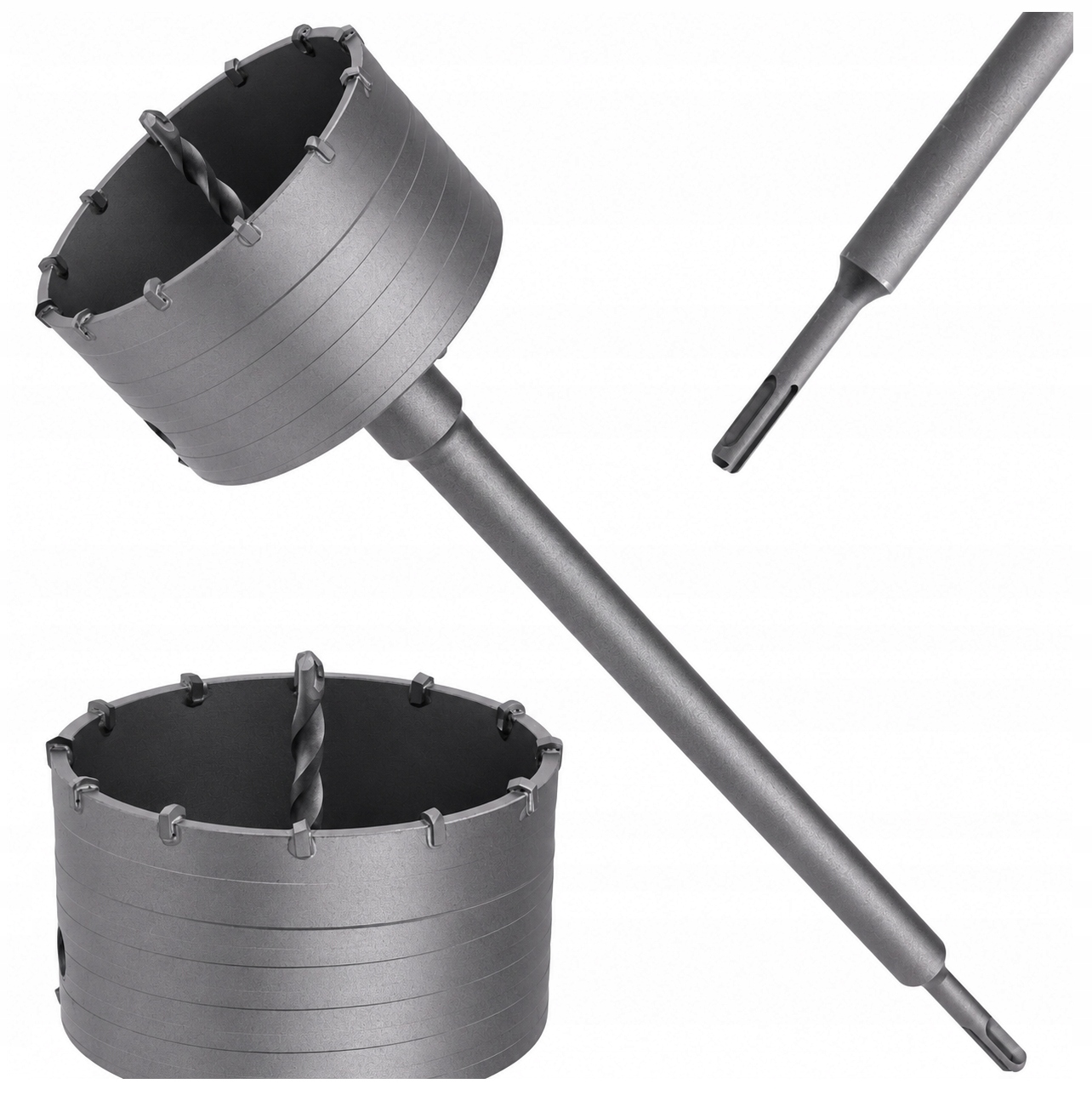 Otwornica Do Betonu 100mm Sds+ Frez Koronka Piła Z Adapterem Sds plus 600mm