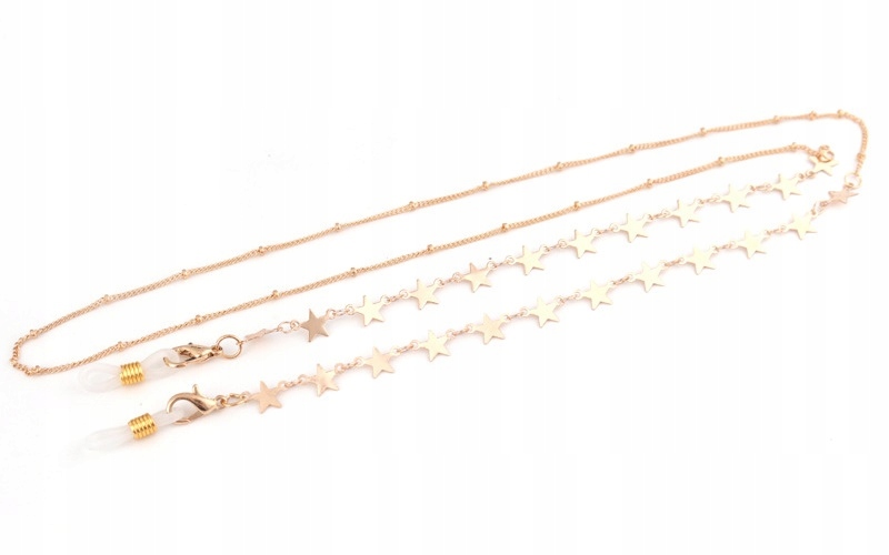 

Elegancki Złoty Cienki Łańcuszek Do Okularów Chain