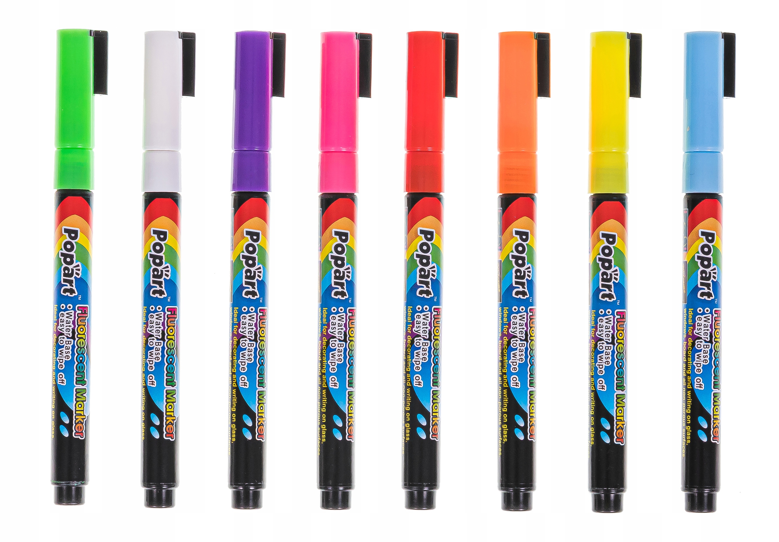 MARKERY KREDOWE DO TABLIC ZESTAW 8 SZT FLAMASTRY MAZAKI PISAKI DO SZYB Kolor inny