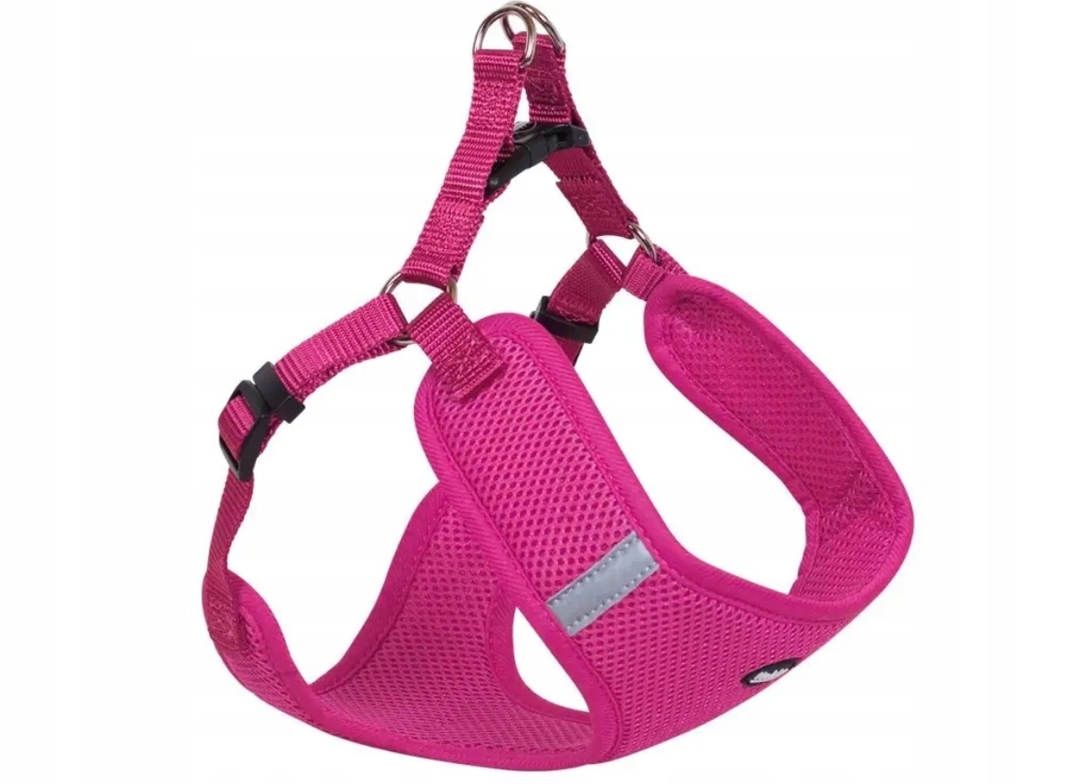 Levně Postroj pro psy Nobby Mesh Reflect, Vel M, růžový, 48-56 cm