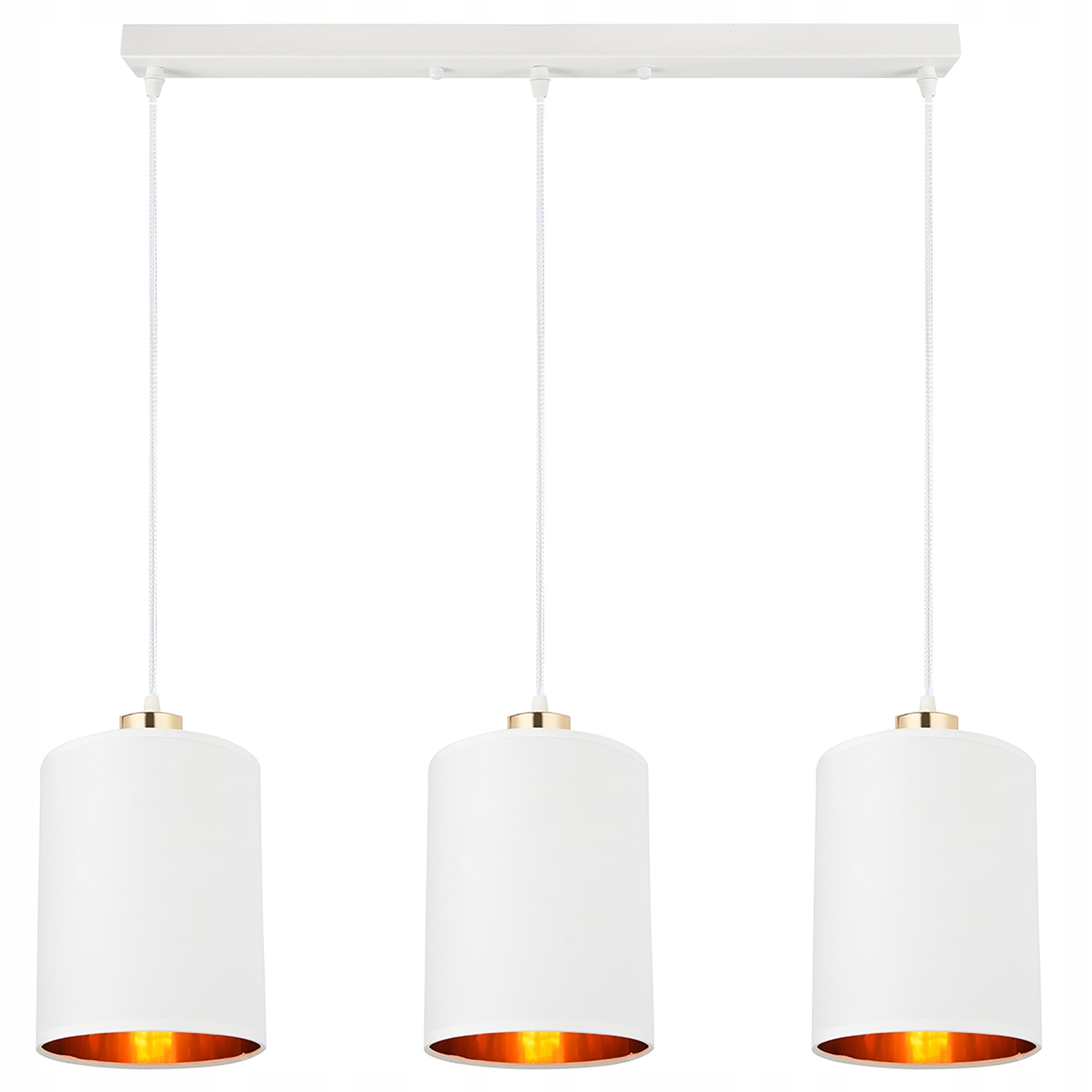 

Lampa Wisząca Sufitowa Żyrandol Led biały złoty
