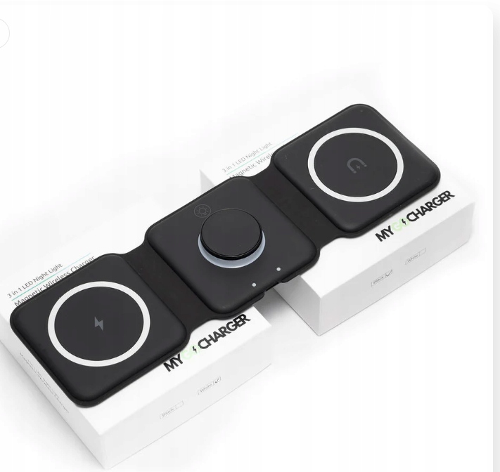 Bezprzewodowa ładowarka 3w1 składana do iPhone'a, AirPods i iWatch