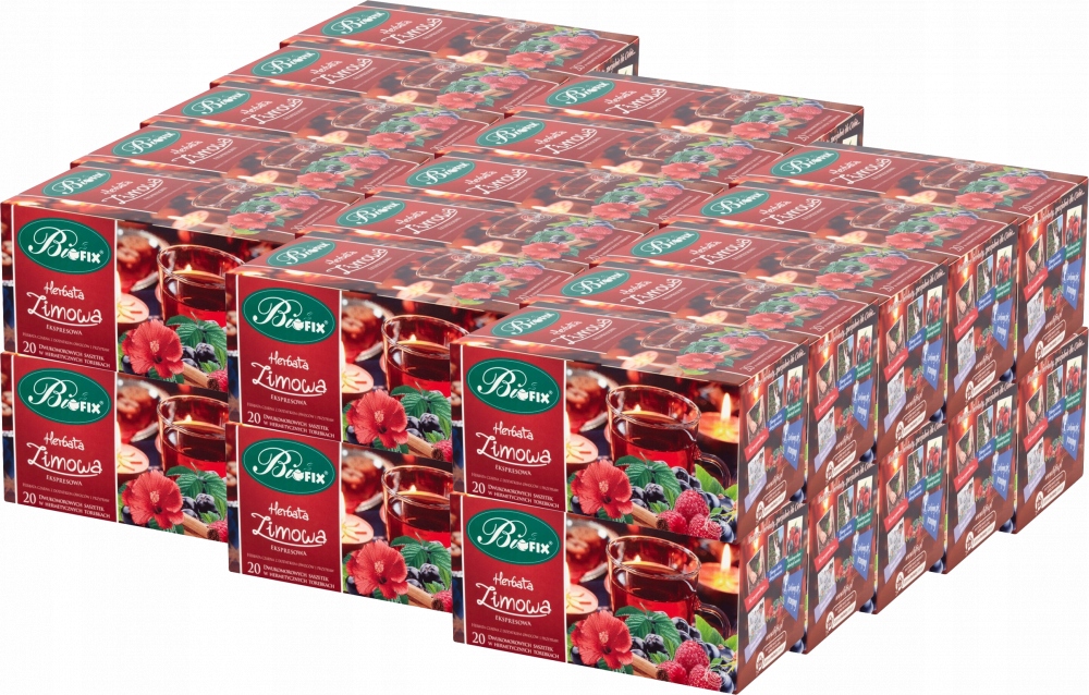 Herbata czarna ekspresowa Bifix Zimowa 20 kopert x 30 szt