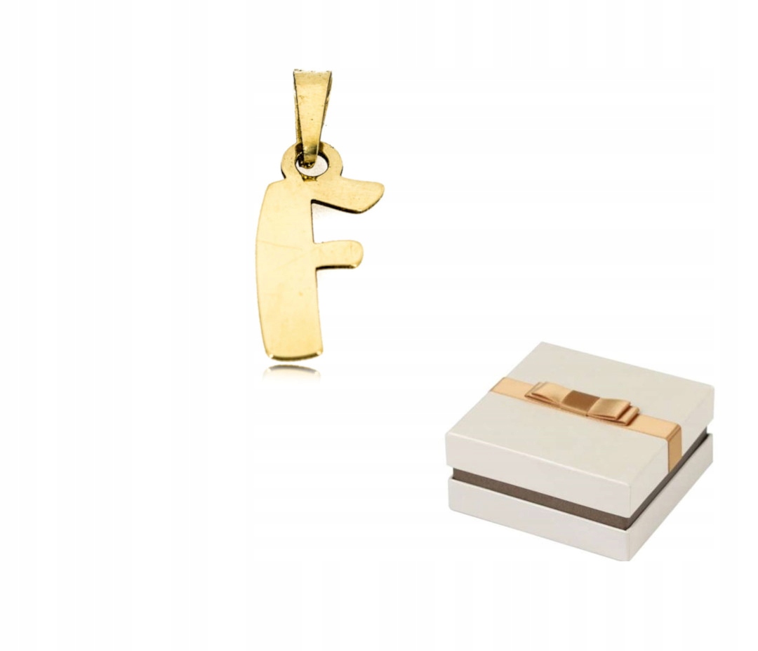 Zlato 585 Zlaté písmenko F Písmeno přívěsek přívěsek 14 karátů ZZ58