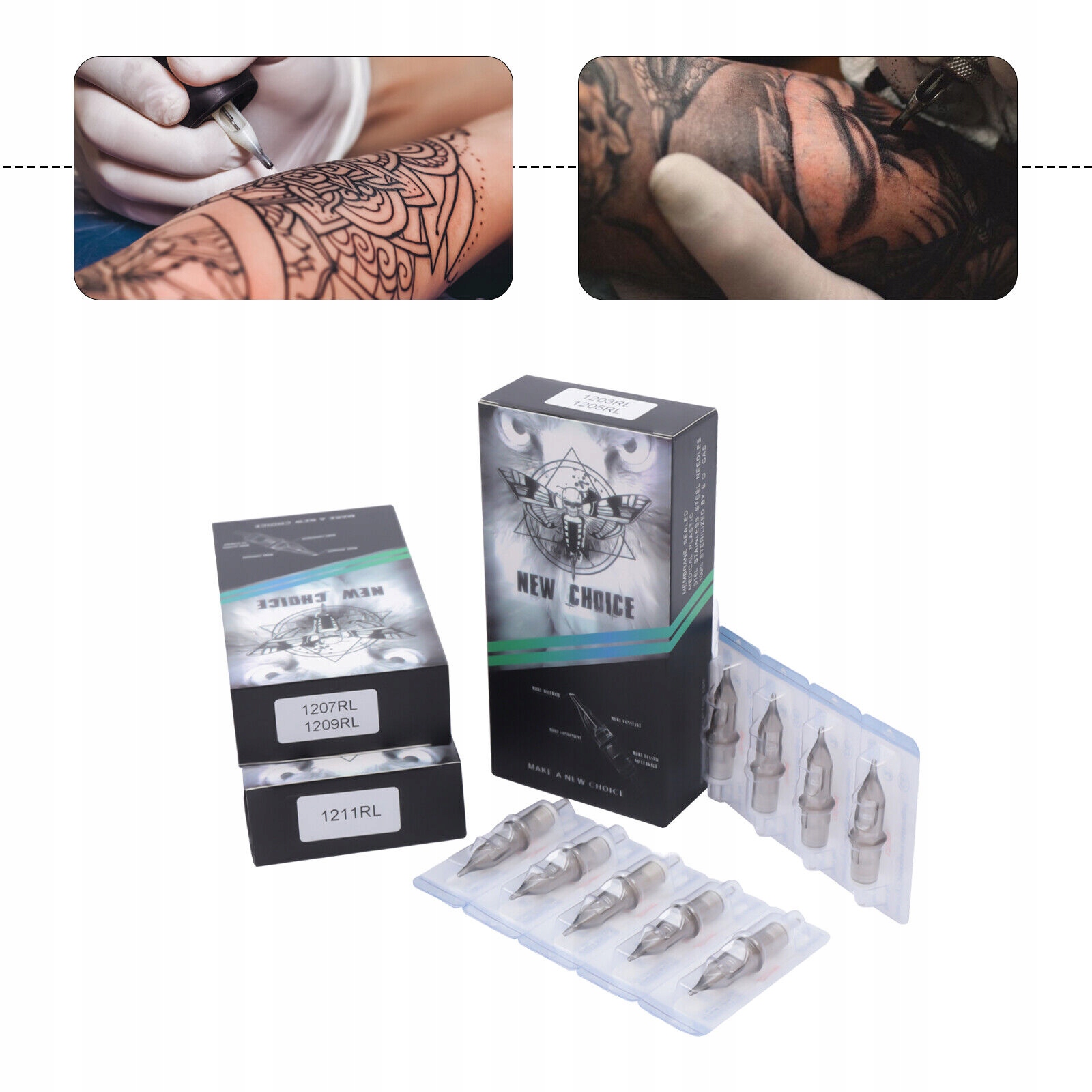 50SZT ZESTAW IGIEŁ DO TATUAŻU 3RL 5RL 7RL 9RL 11RL Marka inna marka