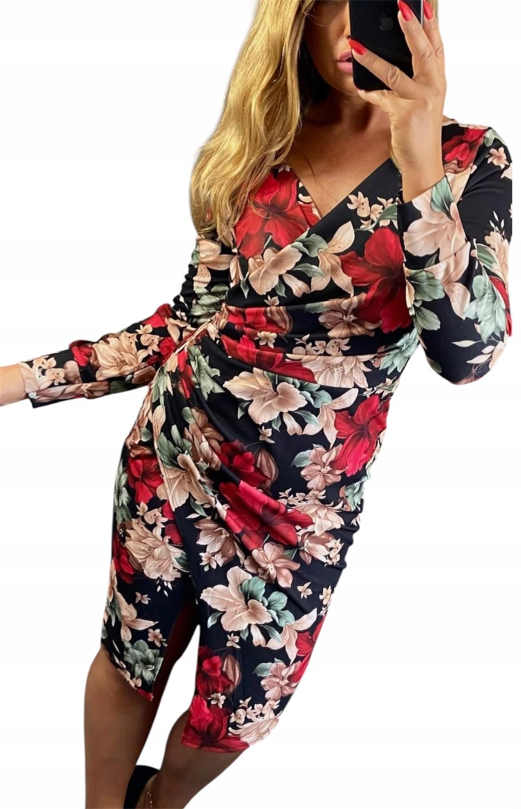 V761 Nová Kolekce Elegantní Šaty Zavírací Šaty 10 vel. 48 (4XL)