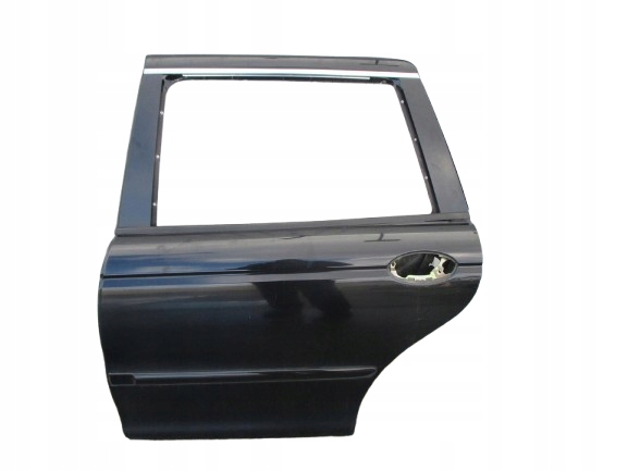 JAGUAR X-TYPE KOMBI 01-09 DRZWI LEWE TYLNE - GOŁE - LAKIER CZARNY PEC