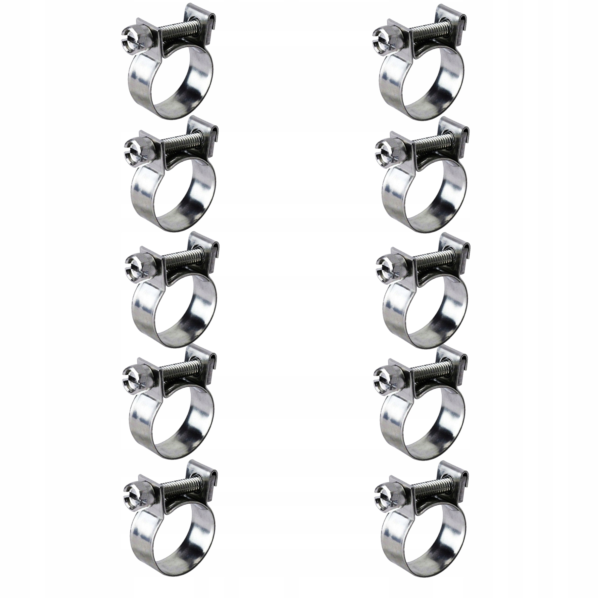 10x Opaski Mini Gbs Zaciskowe Ślimakowe 16-18 mm Skręcane Obejmy 10 Sz