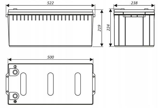 Akumulator bateria AGM VRLA ACUMAX AML 12V 250AH AML250 AML250AH AML250-12 Producent Acumax