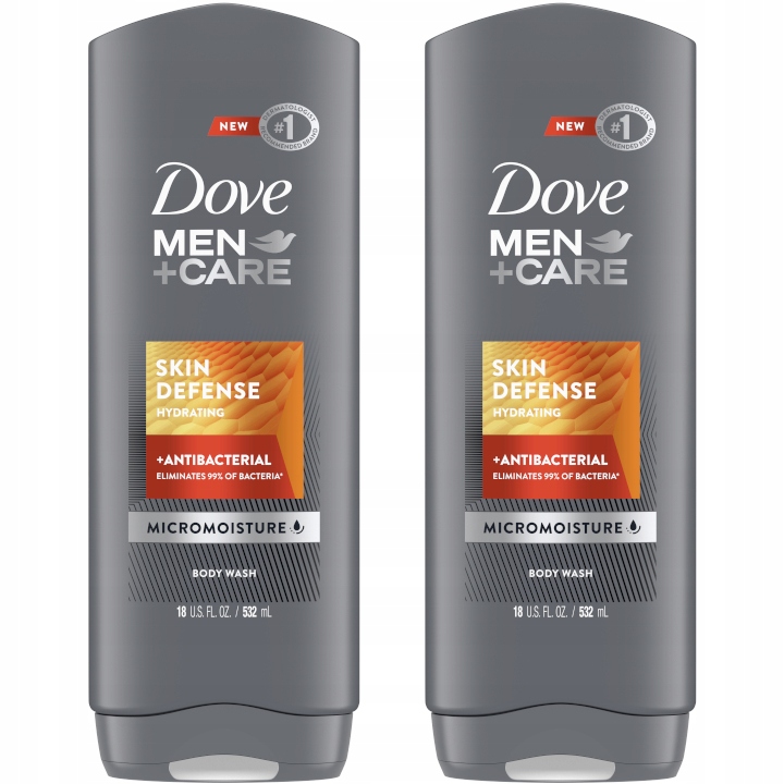 Dove sprchový gél Men Care Skin defense 2x400