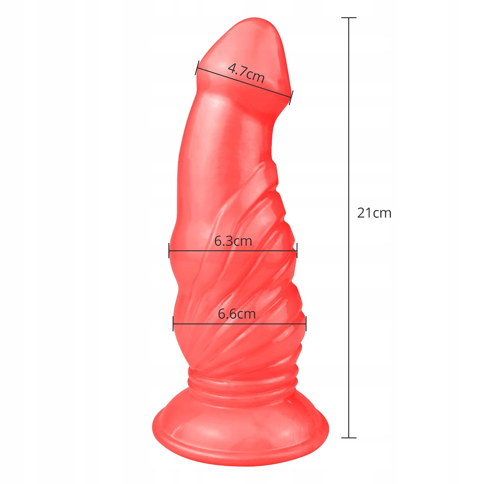 SXOVO Realistyczny Dildo XXL Silikonowy z Przyssawką do Masażu G-Punktu — miniatura 5