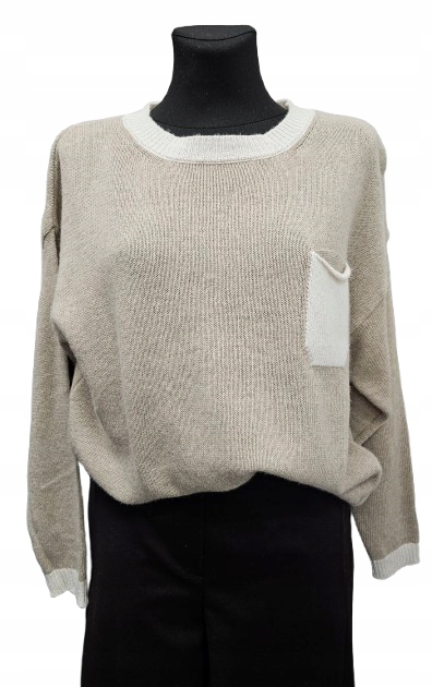 Klasický Svetr S Kašmírem Cashmere Premium Italia Výprodej -189zł-129zł