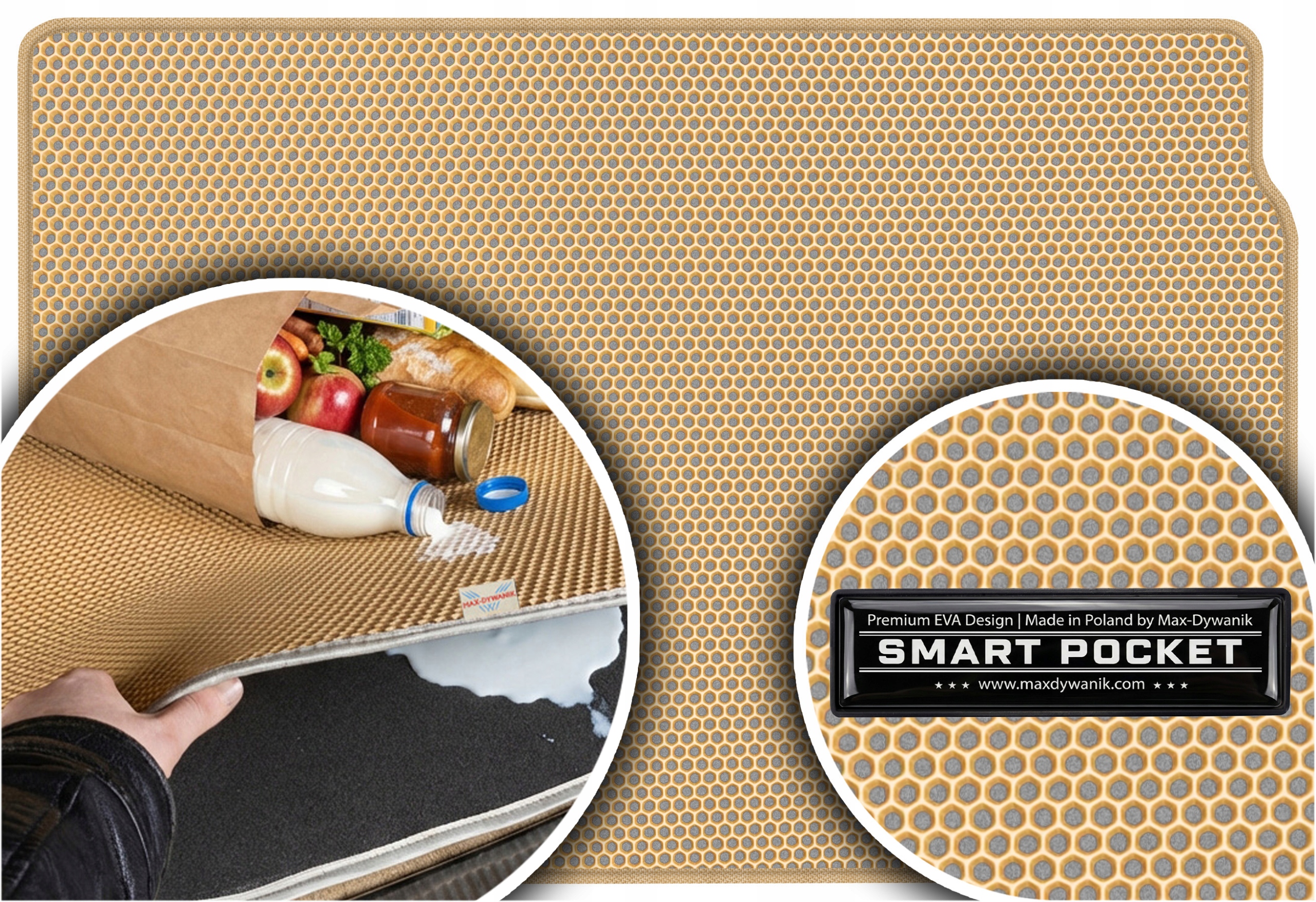 Renault Megane II Sedan 2002-2008 Vložka do kufru Eva Smart Pocket Béžová